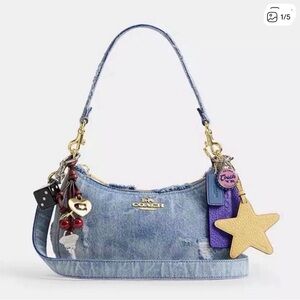 Coach Light Blue Denim Teri Shoulder Bag